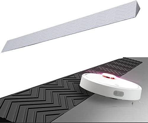 Rampe per interni a soglia da 6,5 cm per la casa, antiscivolo, rampe per camminatori, scale anziane, robot per la pulizia della sedia a rotelle (grigio, 100 x 12 x 5 cm)
