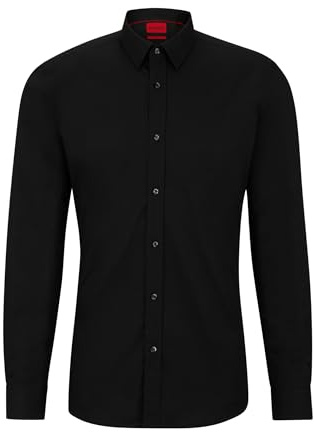 HUGO Hommes Elisha02 Chemise Extra Slim Fit en Popeline de Coton Stretch