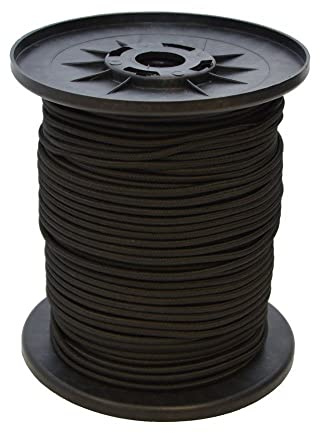 ANKO PLANEN Elastiskt snöre 8 mm diameter, PE-omslutet, UV-beständigt med monoinlägg, svart (50)