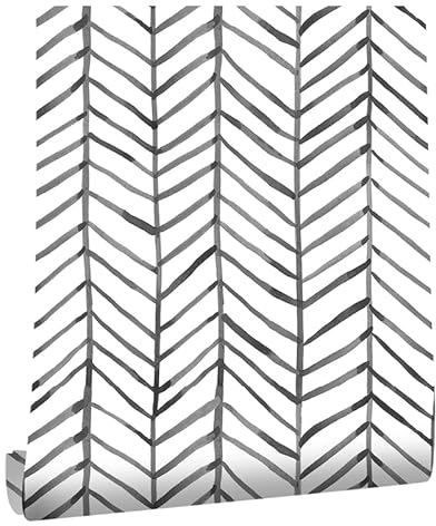 myforHD Selbstklebend Tapete Möbelaufkleber Moderner Verdickt Wandpapier 44cmX600cm Streifen Tapete wasserdichte Selbstklebende Vinyl Film Schublade und Regal Liner Stick Papier