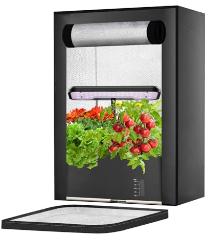 HCBZVV Tente de Culture pour Système de Culture Hydroponique, Tente de Culture Intérieure, 48,26 x 35,56 x 53,34 cm, Mylar Hautement Réfléchissant pour Plantes d'Intérieur Hydroponiques