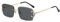 kachawoo Rahmenlose Rechteck Sonnenbrille Randlose Sonnenbrille mit gravierten Kanten Braun Blau Grau Sonnenschirme Unisex (gold with black)