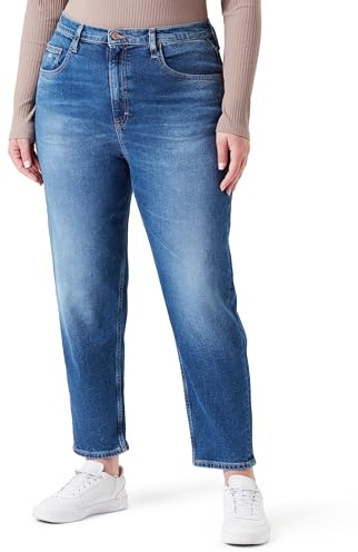 Tommy Jeans MOM Jean UH TPR BH5152 DW0DW18318 Pantalones de Mezclilla, Denim (Denim Medium), 24W / 34L para Mujer