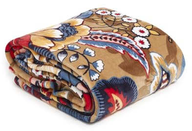 Vera Bradley Women's Plush Throw Blanket - Fleece, Botanical Beauty, One Size