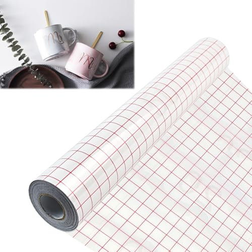 NAROSEBE Transferfolie Plotter für Vinyl 30.5CM x 10M Übertragungsfolie Plotter Vinyl Transferfolienplotter Transferpapier Vinyl Plotter Transferfolie für Abziehbilder Schilder Fenster Keramik