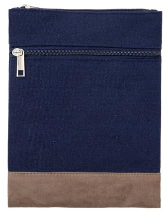Leoberg Crossbag Tasche in verschiedenen Farben und Designs - Schultertasche aus Baumwolle in 302164-Blau-1