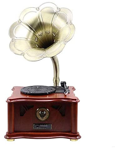 ZJFHEYUO Tocadiscos, gramófono, Herencia, decoración clásica del hogar, gramófono Antiguo Retro, fonógrafo, Tocadiscos, Vinilo R
