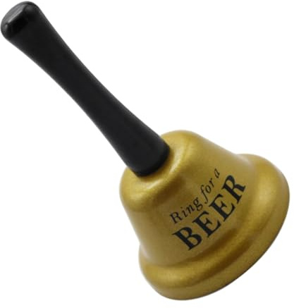 Metal Hand Bell - Clochette À Main en Métal, Cloche D'Appel Drôle pour Bar Et Restaurant | Cloche De Noël Et Saint-Valentin avec Messages | Sonnette pour Bière Baiser Et Pourr Fêtes Et Célébra