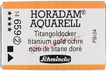 Schmincke – HORADAM® AQUARELL - feinste Künstler-Aquarellfarben, 659 Titangoldocker, 14 659043, 1/1 Näpfchen