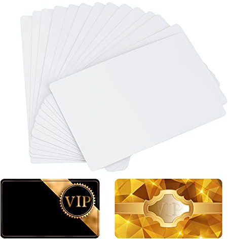 SAVITA 100 Stück 0,22mm Dicke Sublimationsmetall-Visitenkarten Blanko Druckbare Visitenkarten für Geschenke Promotion-Karten Büro Anpassen Business Trade VIP-Mitgliedskarten (86x54x0,22 mm)