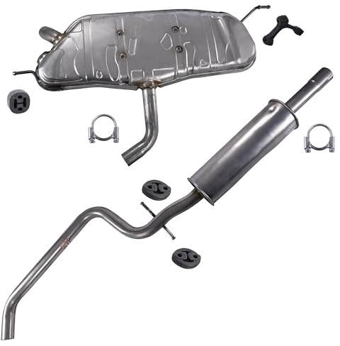 ATEC Germany Set di silenziatori di scarico 1x Silenziatore centrale, 1x