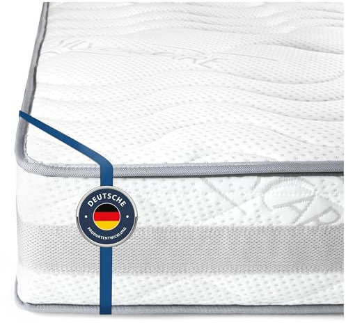 BMM Matratze 100x210cm Komfort 23 H3 fest/Kaltschaummatratze Öko-Tex Zertifiziert/ergonomische 7 Zonen Matratze Höhe 23cm / Matratzen Deutsche Produktentwicklung