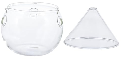 BESTonZON 1 Juego Tazón Transparente De Hielo Seco Plato para Servir Coctel De Camarones Tazón De Inmersión Fría Martini Fuente para Servir Helada Ensaladera Helada Vidrio Ensalada Fiambres