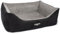 CopcoPet Hundebett Kyra Cord Schwarz/Grau L 90 x 70 cm – Flauschiges Hundekörbchen mit hohem Rand & Einstieg – Waschbarer Bezug – Rutschfestes, bequemes Hundekissen für mittelgroße Hunde