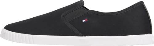 Tommy Hilfiger Donna Sneakers Slipper Canvas Slip-On Senza Lacci, Blu (Space Blue), 37