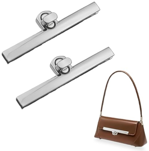 OQKAHIV 2 pcs Chiusura per Borsa, Chiusure per Borse in Metallo, per Borse Lucchetti Fibbia, Uncinetto Serratura Borsa, Accessori per Borse Fai da Te, Rotante Serrature Adatto per Portafoglio, Borse
