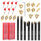 VeYocilk Set di 21 utensili per tornitura indicizzabili per tornio da 3/8 10 mm, 7 portautensili in metallo e 14 inserti in carburo per tornitura, scanalatura, filettatura, barra di alesatura e
