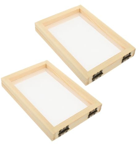 CIMAXIC 2stücke Papier Handwerk Form Holz Papier Machen Bildschirm Machen Rahmen Junge Mädchen DIY Werkzeug