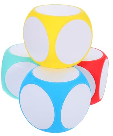 HOOTNEE Dadi in Schiuma Vuoti Cancellabili A Secco 10 Cm Cubi Blocchi Strumento Didattico Educativo Gioco Di Apprendimento Kit Di Dadi Sussidi Didattici