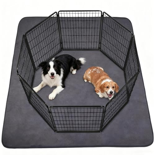 PmakeEorT Traversine Cani 122x92 cm, 2 pezzi Tappetini Igienici per cani Traverse Lavabili, Tappetino Toilette per cani pipi Assorbenti, Puppy Pads for gabbia, recinto, divano, letto