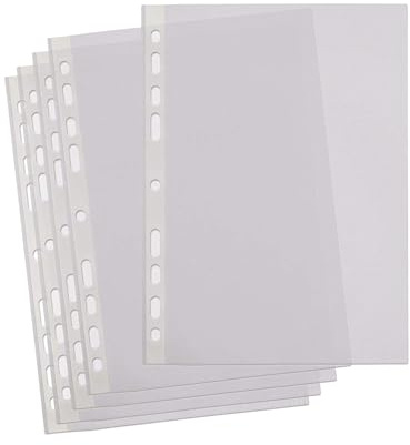 Lot de 400 pochettes plastiques A4 perforées, anti-reflet et pour usage régulier