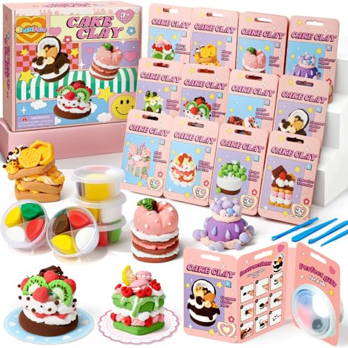 Argilla Modellabile Autodurciente 12PCS, Set Fai da Te con Accessori, Pasta da Modellare per Bambini con Strumenti, Regalo Creativo di Natale e Compleanno per Bambini e Bambine dai 3 Anni