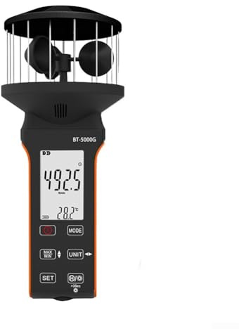 Anémomètre à tasse avec port de charge de type C - Compteur numérique pour sports de plein air, navigation, alpinisme et industrie des fans