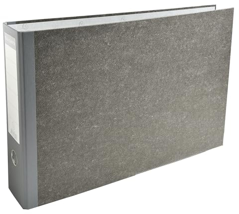 Exacompta 53810E Ordner Wolkenmarmor. 8 cm breit DIN A3 quer grauer Rücken Ringordner Aktenordner Briefordner Büroordner Pappordner