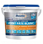 BOSTIK Joint carrelage pâte Blanc 5kg