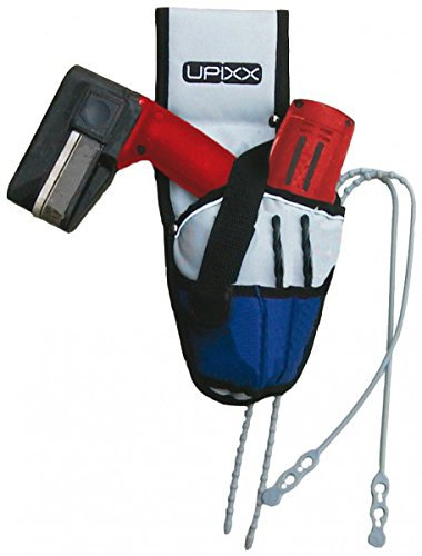 LEIPOLD & DÖHLE UPIXX Gürteltasche 8350 Akkuschrauber Bohrer Halter Akkumaschinentasche Grau/Blau Verstärkter Stoff