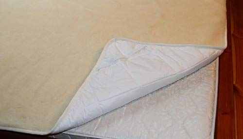 Merino Polska Unterbett aus Wolle 160x200 cm Matratzenauflage Matratzenschoner Matratzen-Auflage Matratzen-Schoner mit Noppenstruktur