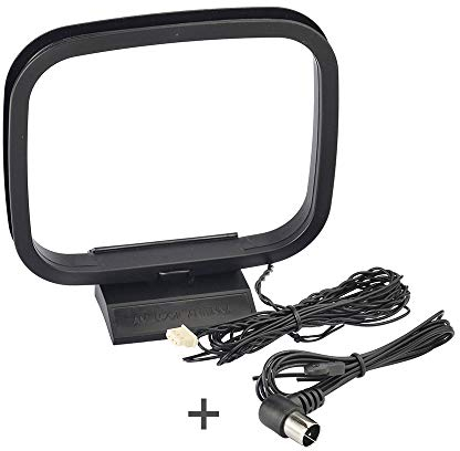 Bingfu AM Antenna 75 Ohm FM Antenna 3-Pin AM Radio Loop Antenna for HiFi Series Sharp Sound Stereo System Indoor Digital HD Radio Bluetooth Stereo AV Receiver Audio Vedio Home Theater Receiver