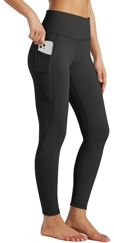Willit Women's Fleece Lined Leggings Water Resistant Winter Pants Thermal High Waisted Yoga Running with Tights Pockets Black L