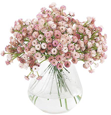 VINFUTUR 3 Bündel Kunstblumen Gypsophila Künstliche Blumensträuße Blumenarrangement für Basteln Hochzeit Party Homedeko