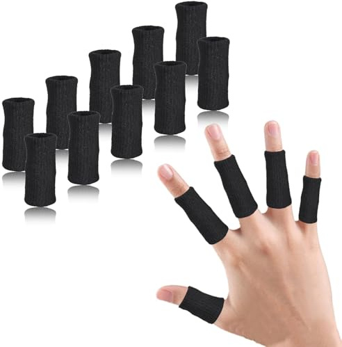 EDNYZAKRN 10Pcs Finger Compression Sleeves Support, Finger Sleeve Protectors Cots Thumb Brace for Trigger Finger Arthritis Swelling Basketball Sport