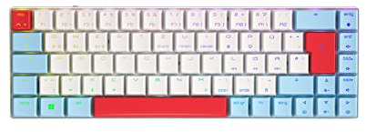 CHERRY MX-LP 2.1 Compact Wireless, Kabellose Gaming-Tastatur mit 69 Tasten, Deutsches Layout (QWERTZ), Mechanische MX LOW PROFILE SPEED Switches, Weiß