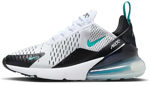 NIKE Air Max 270 Damen-Sneaker, modische Schuhe, AH6789 (Weiß/Schwarz/Metallic-Silber/Dusty Cactus 115), Weiß / Schwarz / Metallic / Silber Dusty Cactus, 38 EU