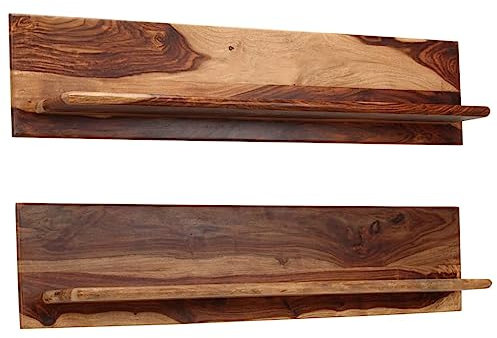 Rantry Wandregale 2 Stk. 118x26x20 cm Massivholz Akazie Model247931