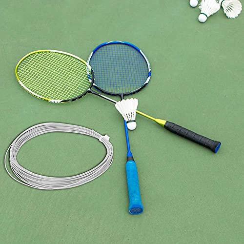 Badminton-Saite, 25 Bis 30 Pfund, 10 M, Hochflexible Badminton-Saite mit Elastizität und Stärke, Badminton-Badmitton-Saite, 25 Bis 30 Pfund für Badminton-Training (White)