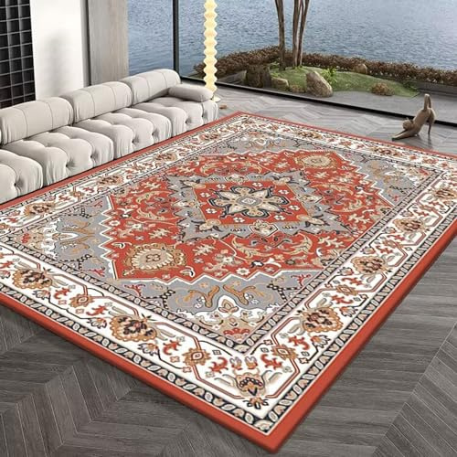 estera de la silla para pisos de alfombra， Alfombra de cocina for comedor, alfombra de dormitorio, alfombra de tacto suave, alfombras lavables de diseño Vintage de retales coloridos for decoración del