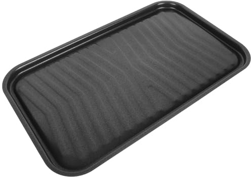 TOGEVAL Placa Antiadherente para Barbacoa de Hierro 40x24,5 Cm, Sartén Teppanyaki Multifuncional Ligera y Resistente, Compatible Cocina de Inducción, Gas y Uso al Aire Libre