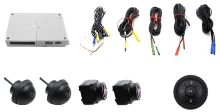 Backkamera AI 3D 360 Kamera Surround View System Körning Med Fågelvy Panoramasystem Bilkamera 4 CH Bak/fram/vänster/höger(16g)