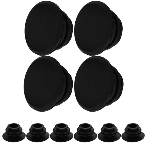 Beavorty 10 Unidades Tapones de Manillar para Bicicleta 22 Mm de Goma Negra, Juego, Protección Anticaída para Manillares de Montaña y Carretera, Accesorios Resistentes para Ciclismo al Aire