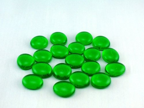 Ullmannglass Glasnuggets - Dekosteine - Muggelsteine, klein in grün zu 200g verpackt