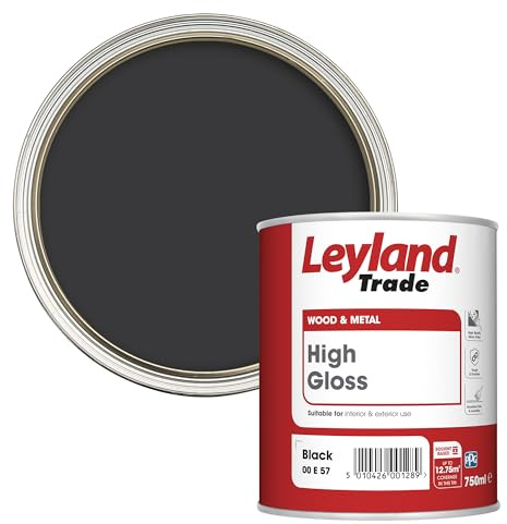 Leyland Trade High Gloss Paint - Black 750ml