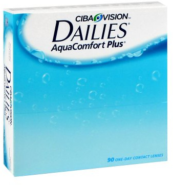 Ciba Vision, Dailies AquaComfort Plus, 90 Tageslinsen, BC: 8.70, DIA: 14.00, Dioptrien: +4.25