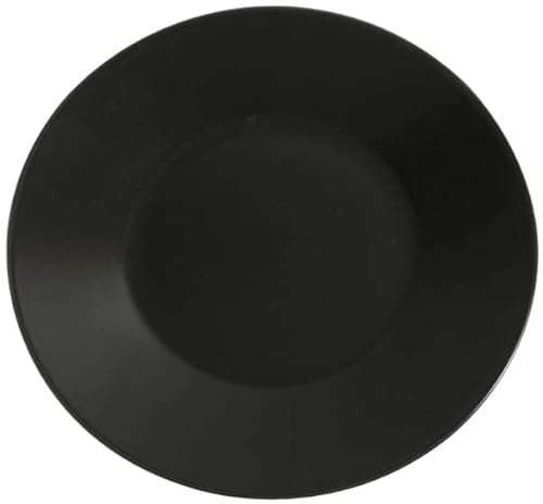 bar@drinkstuff Midnight Wide Rim Plates Black 30.5cm, Pack of 6