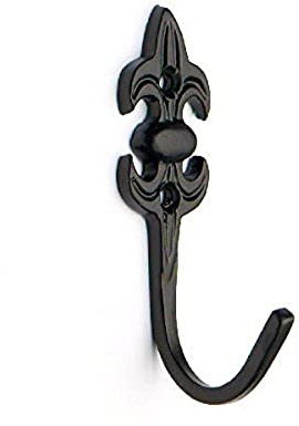 Bulk Hardware BH03978 Embrasse de rideau Fleur de Lys mate CP, 55 x 20 x 25 mm, Set de 2 Pièces