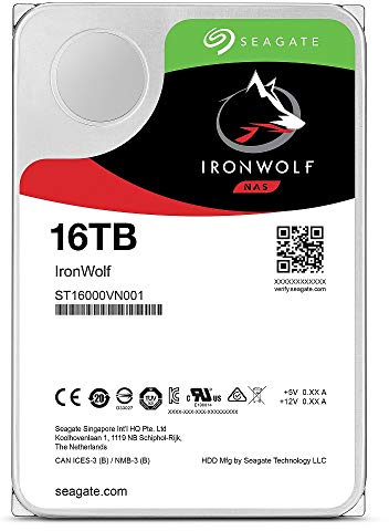 Seagate IronWolfInternal Hard Drive 3.5 16TB HDD 3 Year Warranty 256MB 7200rpm 24 Hours Operation PC NAS For RV Sensor ST16000VN001