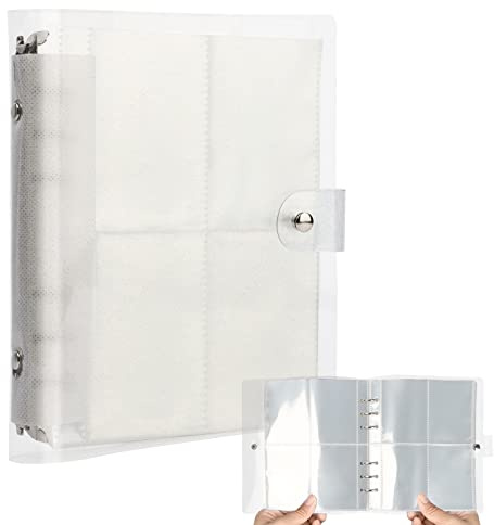 Album classeur photo à 200 pochettes, livre de poche pour mini-cartes photo Kpop, petites cartes photo de 3 pouces pour collectionner des images Blanc